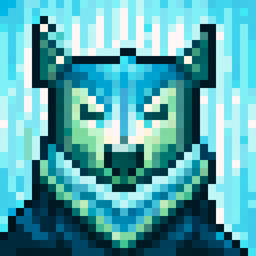 wolf avatar, portrait, glowing eyes