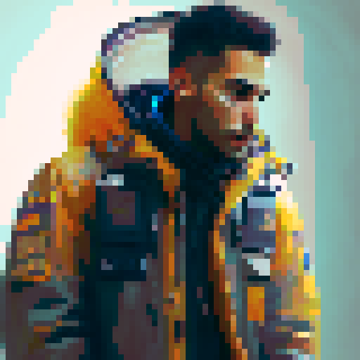 A male warehouse worker for Amazon Germany, wearing jacket, gloves and safety boots
