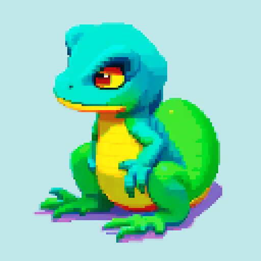 antropomorphic lizard with cap