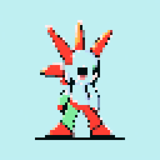 pixel art with a white background and a contour for the shape