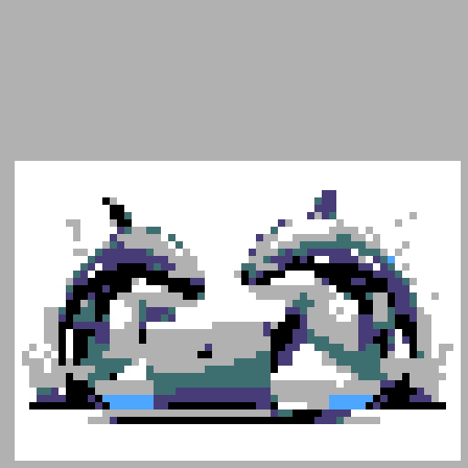 killer whales, typing on a laptop