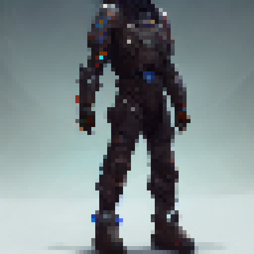 a warrior boy  who have a very futuristic armor in a cyberpunk city 