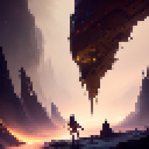 Enormous, gleaming sword wielded by a regal warrior resembling King Arthur in a fierce RPG fantasy world, amidst a chaotic battlefield with swirling dust and fire, captured in stunning concept art.