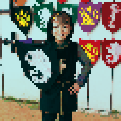 Knight with lava in background