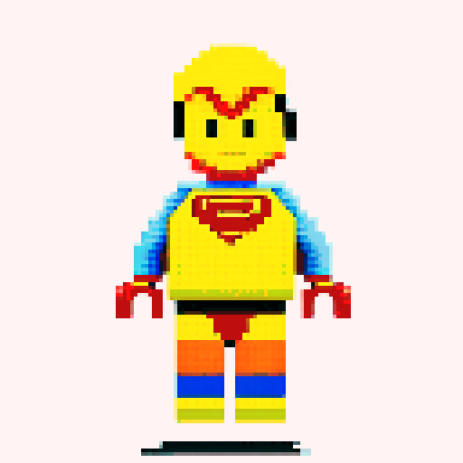 superman lego pixel 