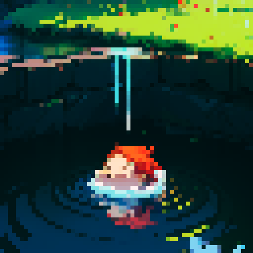 Hero sinking into a puddle of goo