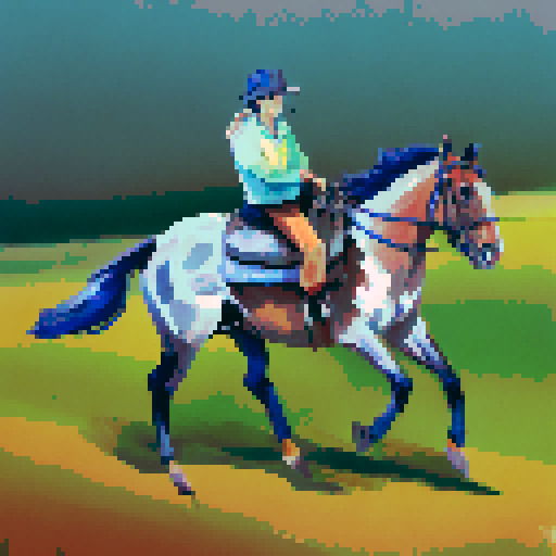 Cowboy riding a race horse in a horse racing stadium