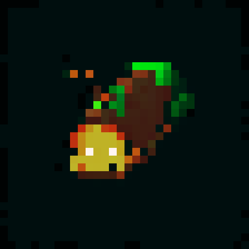 pixel art 2d brown wooden log