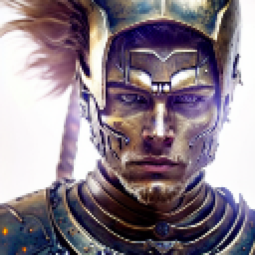 Spartan warrior, clad in shining bronze armor, grips a weathered human skeleton with a determined look on his face, set against a backdrop of mystical runes and glowing crystals in a high-fantasy RPG style.