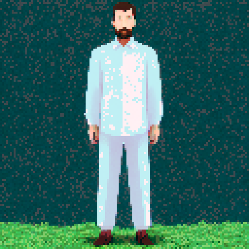 human in linen pants and shirt