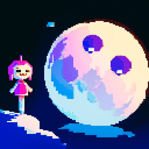 smiling moon with legs
