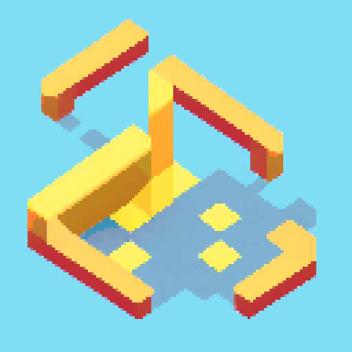 Powerup icon for movement speed with a grid in a frame in a retro pixel game art style