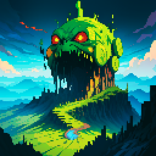 ooze looming over hero