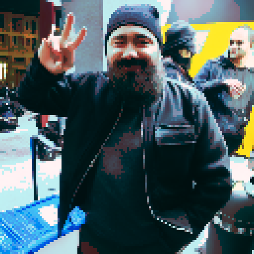 Neon lights reflecting off wet pavement, a lone cyberpunk with a katana drawn, standing in front of a towering corporate skyscraper, with a cityscape of electronic billboards and holographic advertisements in the background, all in anime style