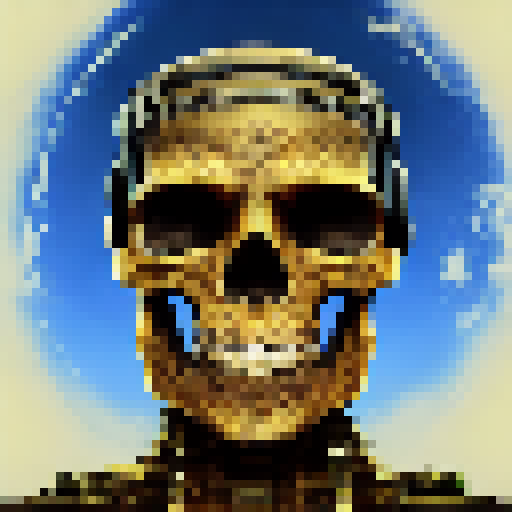 A skull, beautiful, cyberpunk