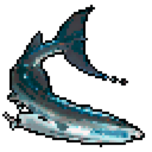 Vicious looking barracuda with large razor teeth, fantasy rpg