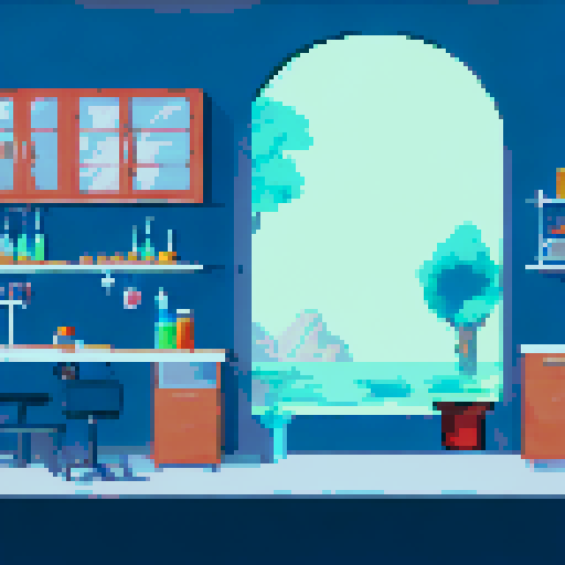 A simple, science lab, that would contrast nicely with white text