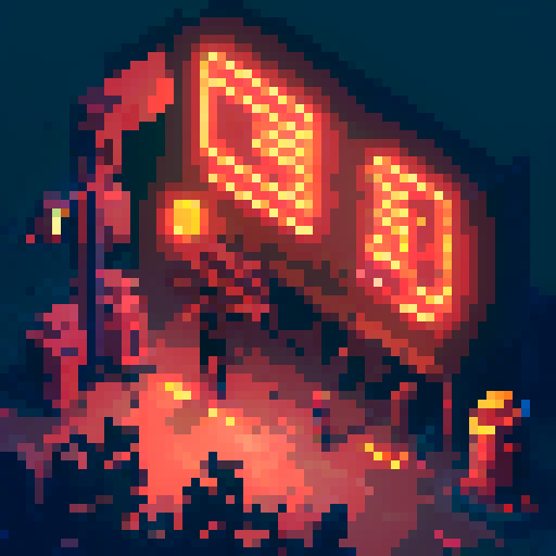 Street merchant assassin girl, neon-lit night market, slicked-back hair, pixelated sniper rifle, fluorescent tattoos, sRGB glow, bustling crowds.
