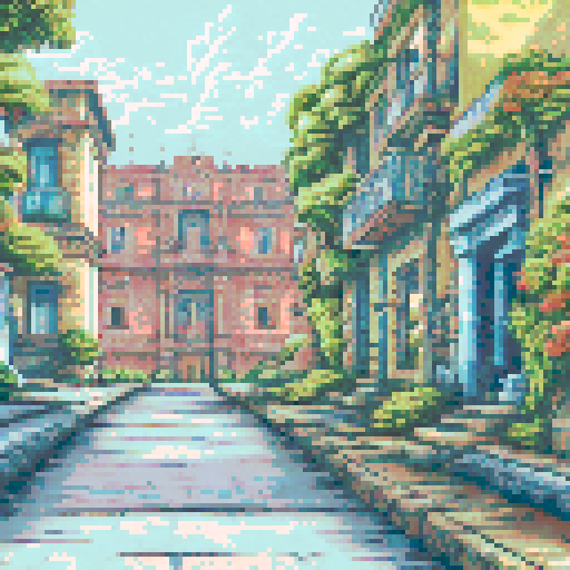 Mexico City front houses view