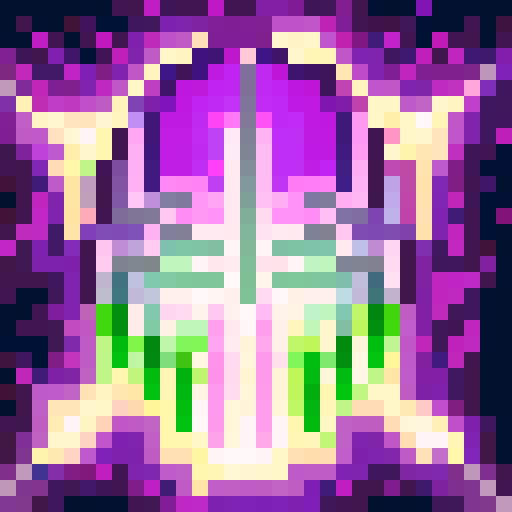 purple and green colors, void energy swirling