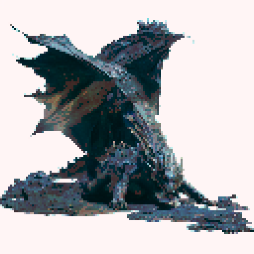 Large prowling black dragon with large stretched wings, a long tail, dark fantasy