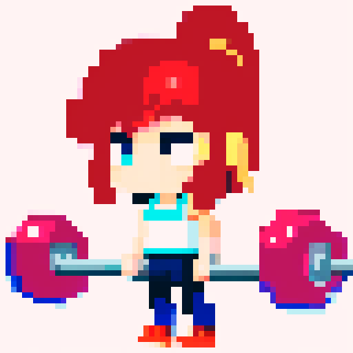 Create a vibrant woman doing gym