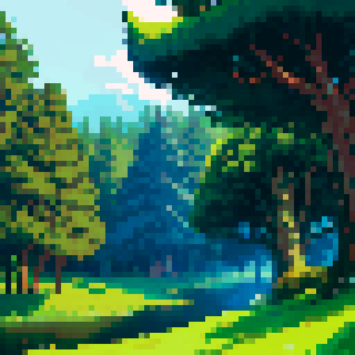 a giant spider web strung between two trees in the forest
