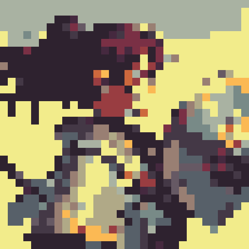 valiant knight, brown-haired, no helmet, wielding a sword and shield, shield embossed with a golden "V", oblique side view