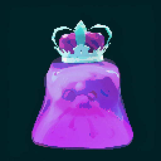 Gelatinous cube wearing crown