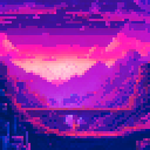 Celestial Skywalk, vibrant floating islands, ethereal atmosphere, interconnecting platforms, ever-changing cosmic display, shooting stars, nebulae, auroras, sRGB, pixel art, background landscape