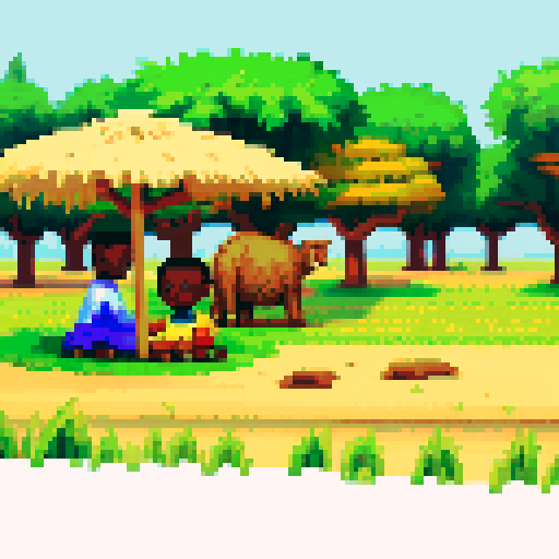 african field with patches of grass