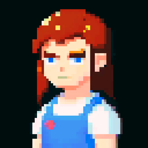 Young handsome boy; looks strong; pixel art