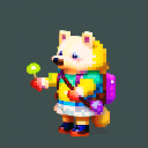 antropomorphic hedgehog with backpack