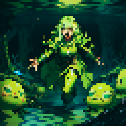 full-body image, hero sinking into ooze, metal armor, hero waist deep in slime, reaching up, screaming, sinking into slime