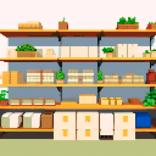 large wholesale with big shelves and muted colours