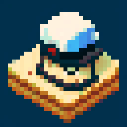 police officer hat, pixel art, game asset, casual game asset
