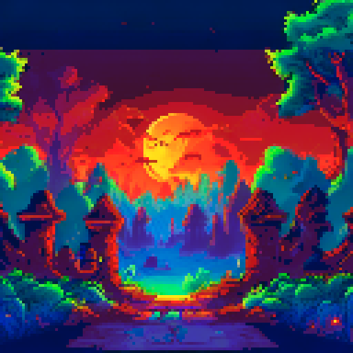 spooky graveyard, eerie mist, flickering lantern, gnarled trees, crescent moon, wispy clouds