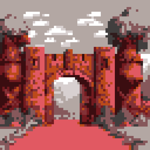 The Entrance to a medieval town gate house