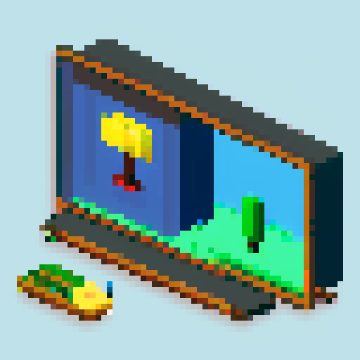 Computer screen, screen, facing front