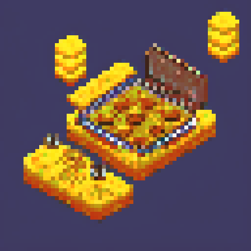 Video game golden coin with $ on it 