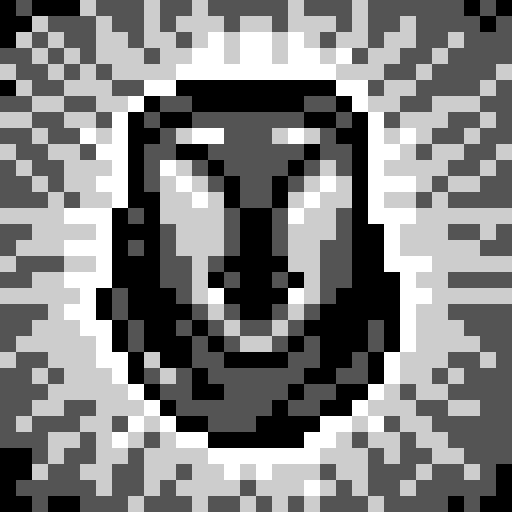 astronaut with a tie, black and white, monochrome, close-up, skill art, game icon, 32x32 pixel art, sRGB, portrait