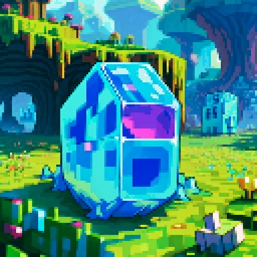 Blue Slime cube, Gelatinous cube, giant Slime, boss fight, grasslands, terraria, minecraft