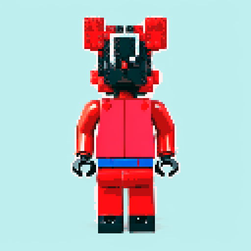 colorful pixel lego blocks arranged in a playful, vibrant composition, showcasing the intricate details and vibrant colors of pixel art in the sRGB color space