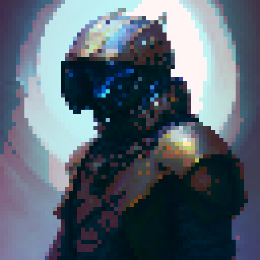 A warrior king covered head to toe with dark, obsidian-like armor. Shadows emanate from his person, and red glowing eyes peer through his helmet.