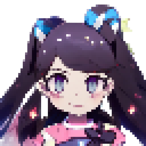 1 girl, smile,  black long hair，maid dress