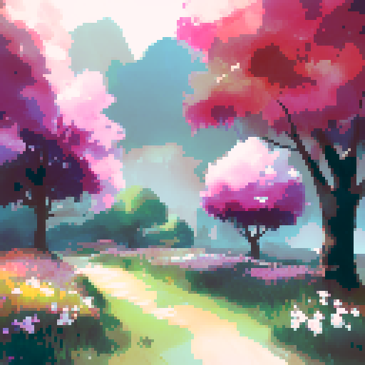 illustration with a meadow