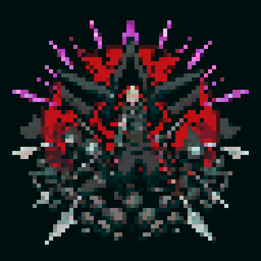 pixel art, sRGB, bag filled with various deadly weapons, sharp blades, shiny guns, menacing brass knuckles, sleek throwing knives, lethal poison vials, explosive grenades, powerful crossbows, medieval battle axes, futuristic laser swords, bloodstained machetes, ornate daggers, stealthy ninja stars, glinting shurikens, deadly arrows, intimidating spiked maces, dangerous chainsaws, brutal spiked baseball bats, ominous black smoke bombs, sinister-looking scythes, ancient mystical staffs