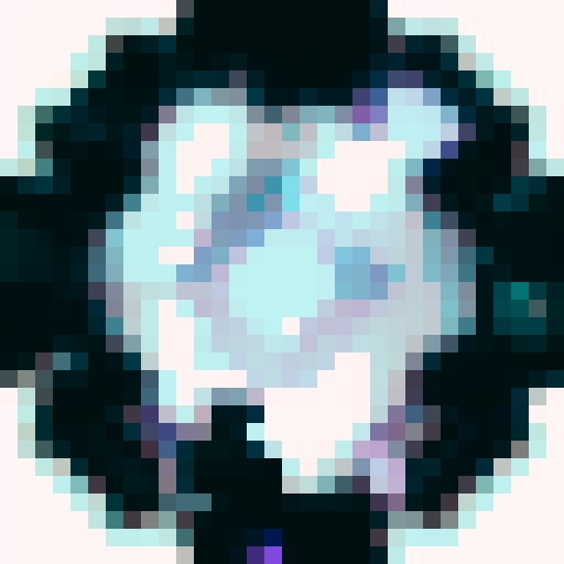 dark colored transparent crystal, smooth, glowing, fantasy RPG, 32x32