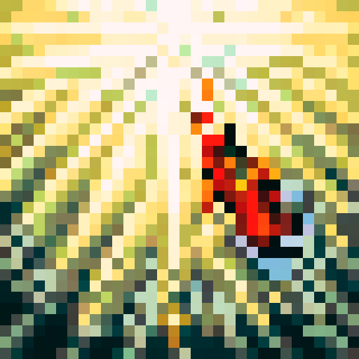 red bottle, floating face icon, game icon, 32x32 pixel art, sRGB, skill art, close up, portrait