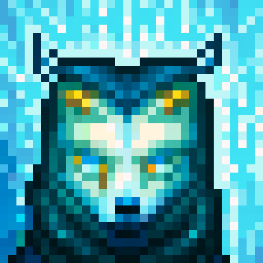 wolf avatar, portrait, glowing eyes